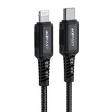 Cablu Acefast (C4-01), Fast Charging, Type-C to Lightning, 30W, 3A, Aluminum Alloy, 1.8m, Negru