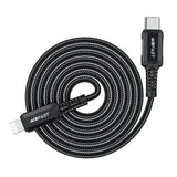 Cablu Acefast (C4-01), Fast Charging, Type-C to Lightning, 30W, 3A, Aluminum Alloy, 1.8m, Negru