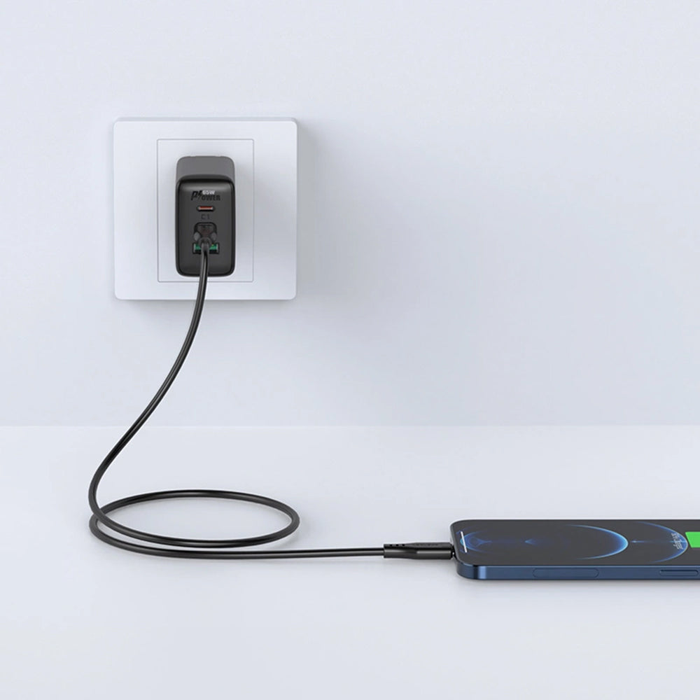 Cablu Acefast (C3-01), Type-C to Lightning, 30W, 3A, Fast Charging, 1.2m, Negru
