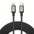 Cablu Lito (LD17), Type-C to Lightning, Fast Charging, Braided Nylon, Negru