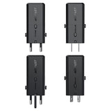 Incarcator Acefast Travel Adapter (Z7), GaN, Type-C, EU, UK, AU, US, PD30W, Multifunctional Fast Charger, Mini Design, Negru