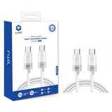 Cablu Lito Liquid Silicone (LD07), Type-C to Type-C, Fast Charging 60W, Anti-freeze, Anti-fire, Alb