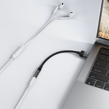 Adaptor Acefast Audio Adapter (J13), USB Male to Jack 3.5mm Female, Plug & Play, High-fidelity Sound, No Delay, 15cm, Negru