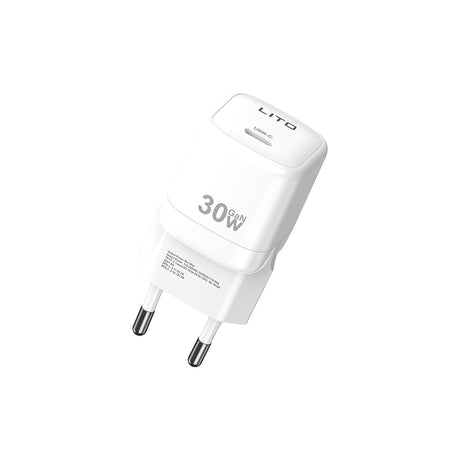 Incarcator Lito (LC11), Type-C Output, PD30W, GaN, Real Time Protection, EU Plug, Alb