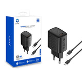 Incarcator Lito (LC17), Type-C Output, PD30W, GaN, PC Fireproof, EU Plug, Negru