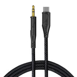 Adaptor Lito Audio Cable Adapter (LA02), Type-C to Jack 3.5mm, Zero Signal Loss, Nylon-braided, 1m, Negru