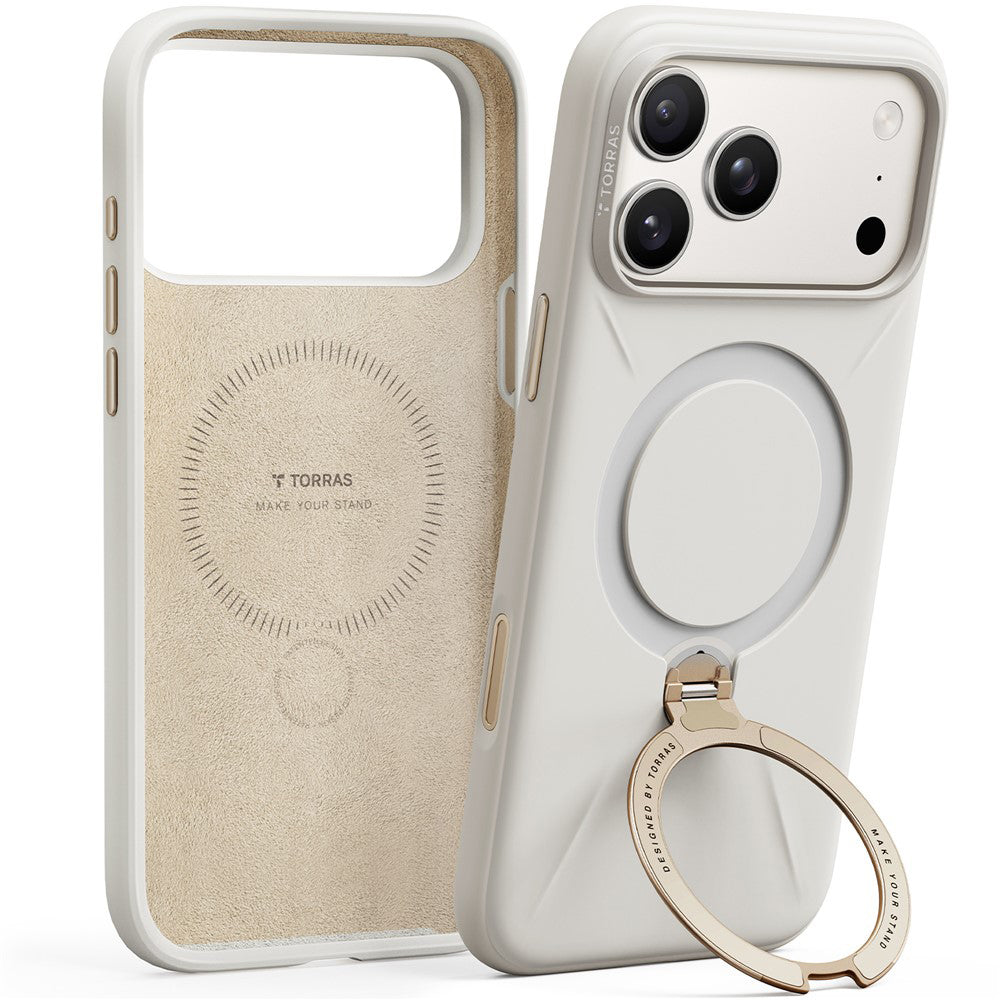 Husa de protectie Torras QPRO Silicone Series compatibil cu iPhone 17 Pro, Alb