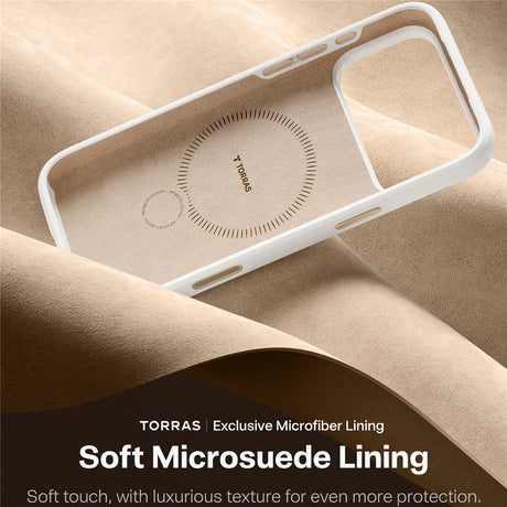 Husa de protectie Torras QPRO Silicone Series compatibil cu iPhone 17 Pro, Alb