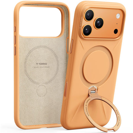 Husa de protectie Torras QPRO Silicone Series compatibil cu iPhone 17 Pro, Portocaliu