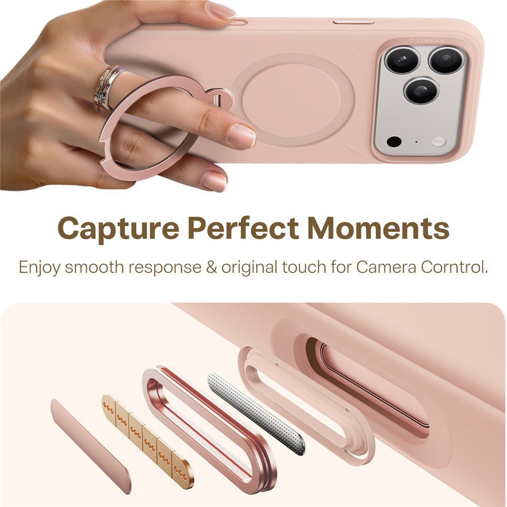 Husa de protectie Torras QPRO Silicone Series compatibil cu iPhone 17 Pro Max, Roz