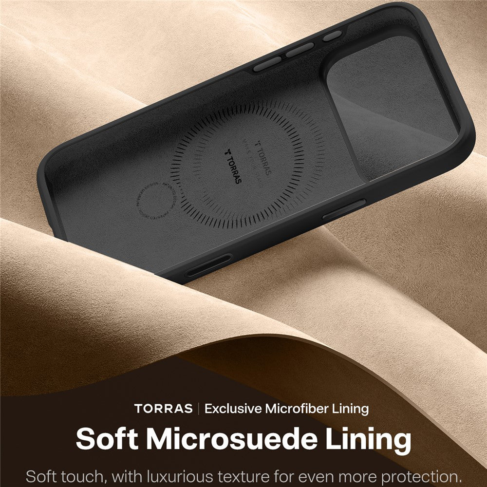 Husa de protectie Torras QPRO Silicone Series compatibil cu iPhone 17 Pro, Negru