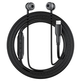 Casti Acefast Wired Earphones (L8), Type-C, In-ear Design, with Microphone, Control Remote, Flexible, Silicone, 1.2m, Negru