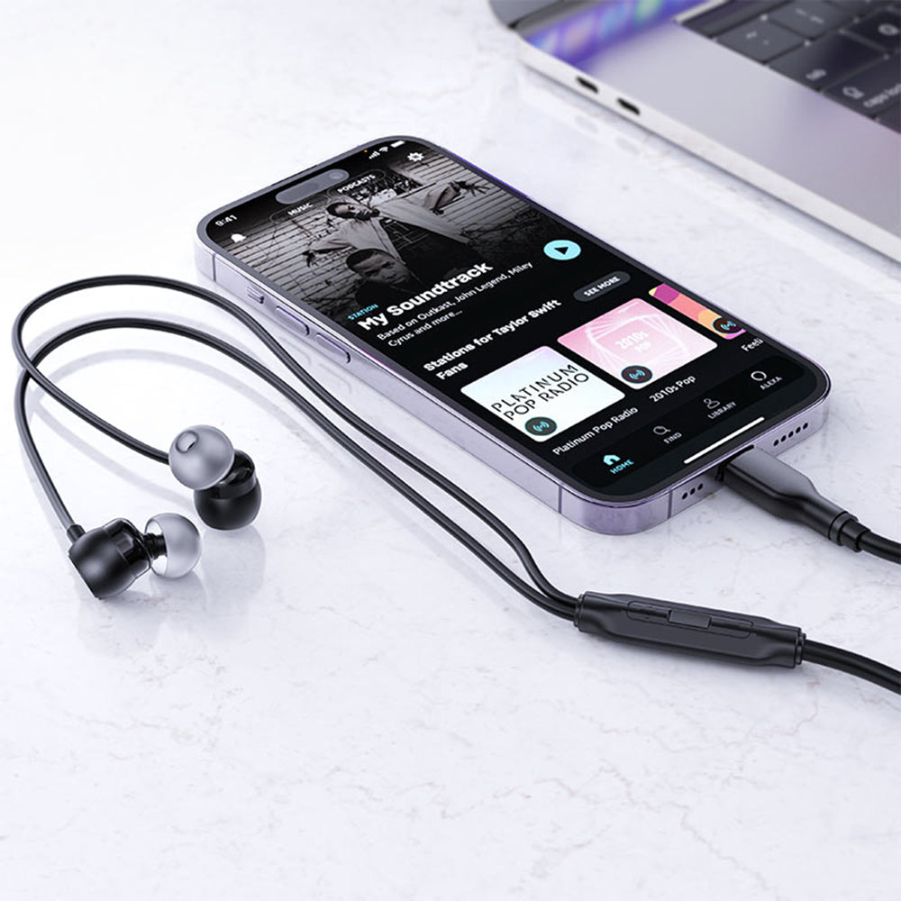 Casti Acefast L8, USB-C, In-ear, Gri