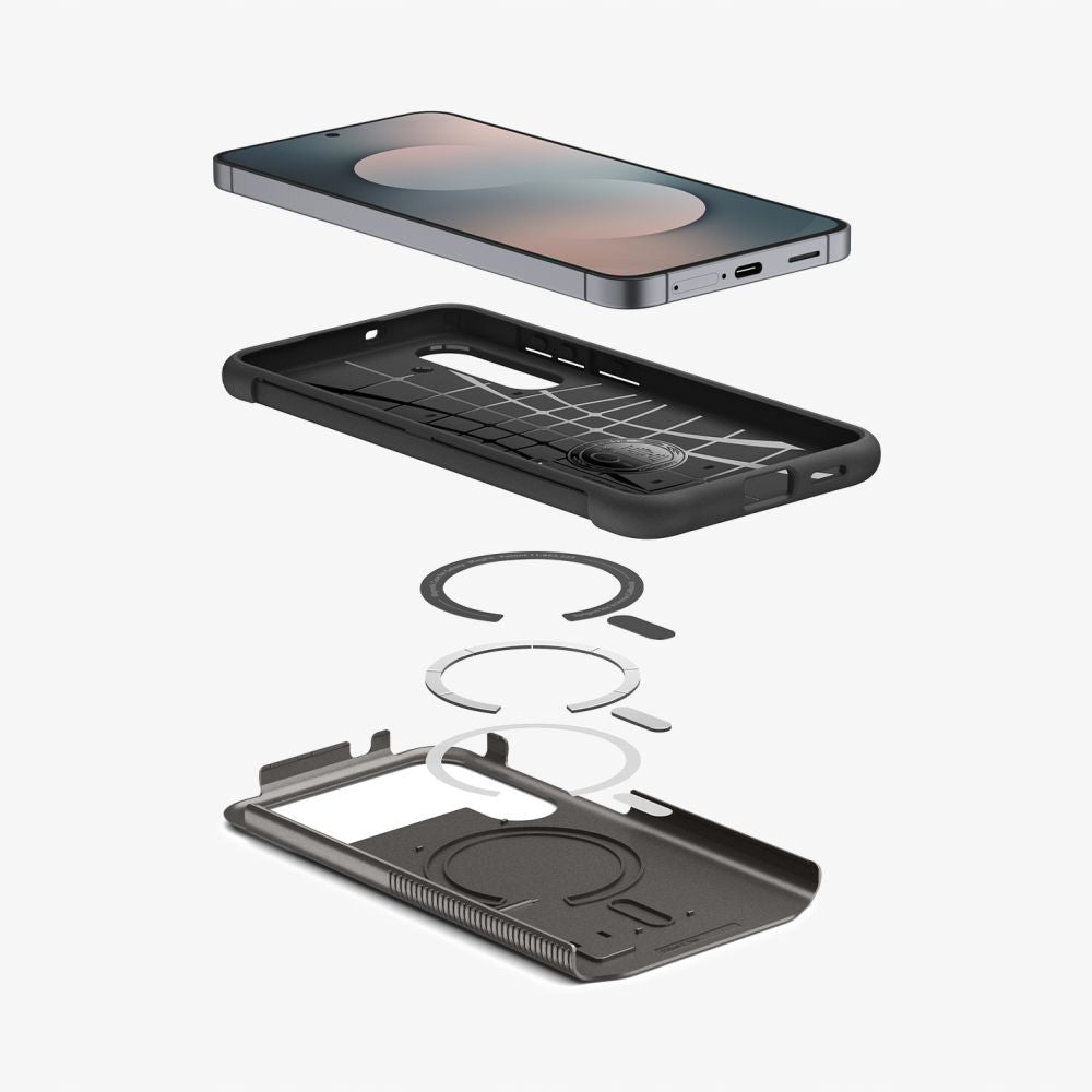Husa de protectie Spigen Slim Armor MagSafe (ACS10230) compatibil cu Samsung Galaxy S25 FE, Gunmetal