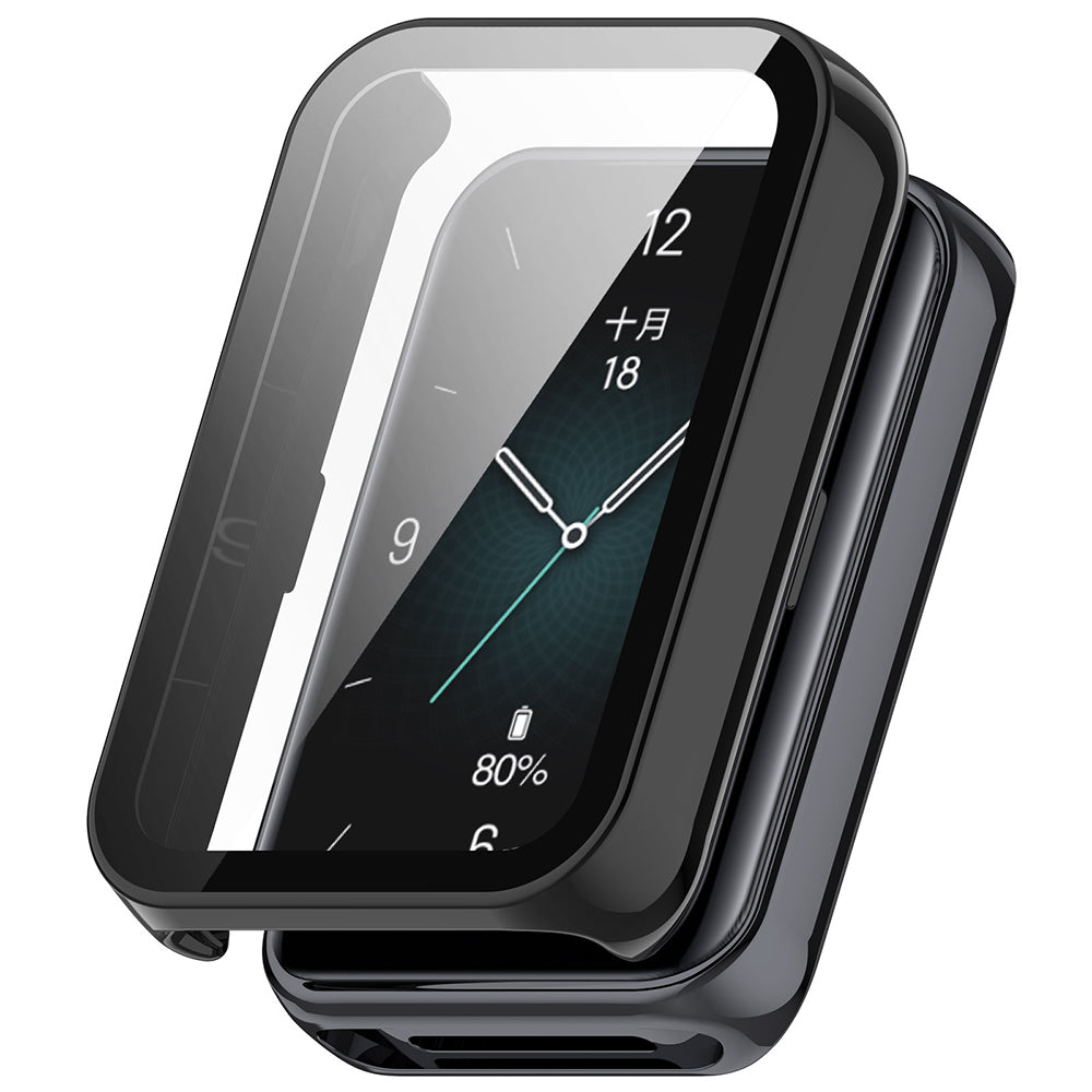Folie de protectie smartwatch Techsuit Defense360 Pro + Screen Protector compatibil cu Honor Band 10 / Band 9, Negru