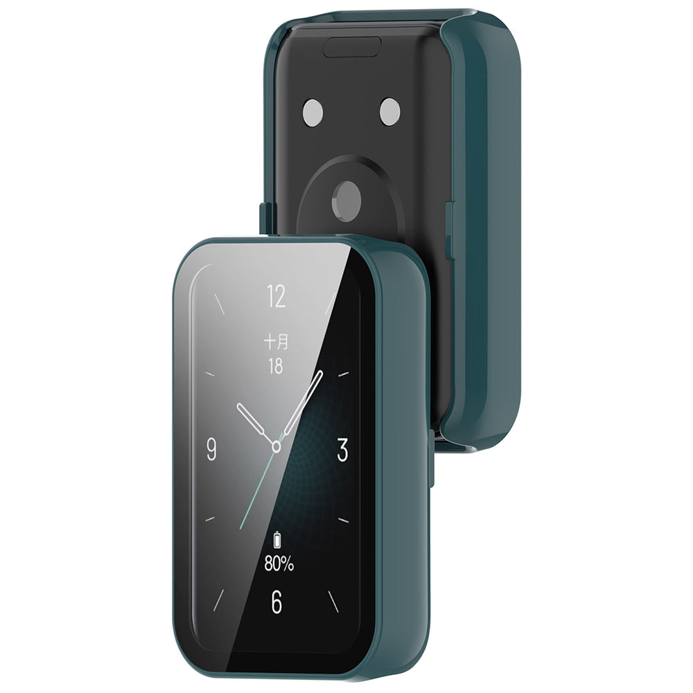 Folie de protectie smartwatch Techsuit Defense360 Pro + Screen Protector compatibil cu Honor Band 10 / Band 9, Deep Teal