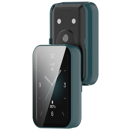 Folie de protectie smartwatch Techsuit Defense360 Pro + Screen Protector compatibil cu Honor Band 10 / Band 9, Deep Teal