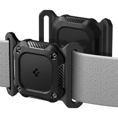 Suport Spigen Tough Armor (ACS09780), Apple AirTag 1 / 2, for Pet Colar, Waterproof IP68, Max. 1.5inch Width, Negru