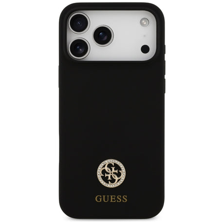 Husa de protectie Guess Silicone Logo Strass 4G MagSafe (GUHMP17XM4DGPK) compatibil cu iPhone 17 Pro Max, Negru