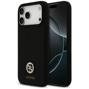 Husa de protectie Guess Silicone Logo Strass 4G MagSafe (GUHMP17XM4DGPK) compatibil cu iPhone 17 Pro Max, Negru