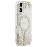 Husa de protectie Guess Resin Bottom Glitter MagSafe (GUHMP17SRGRGED) compatibil cu iPhone 17, Auriu