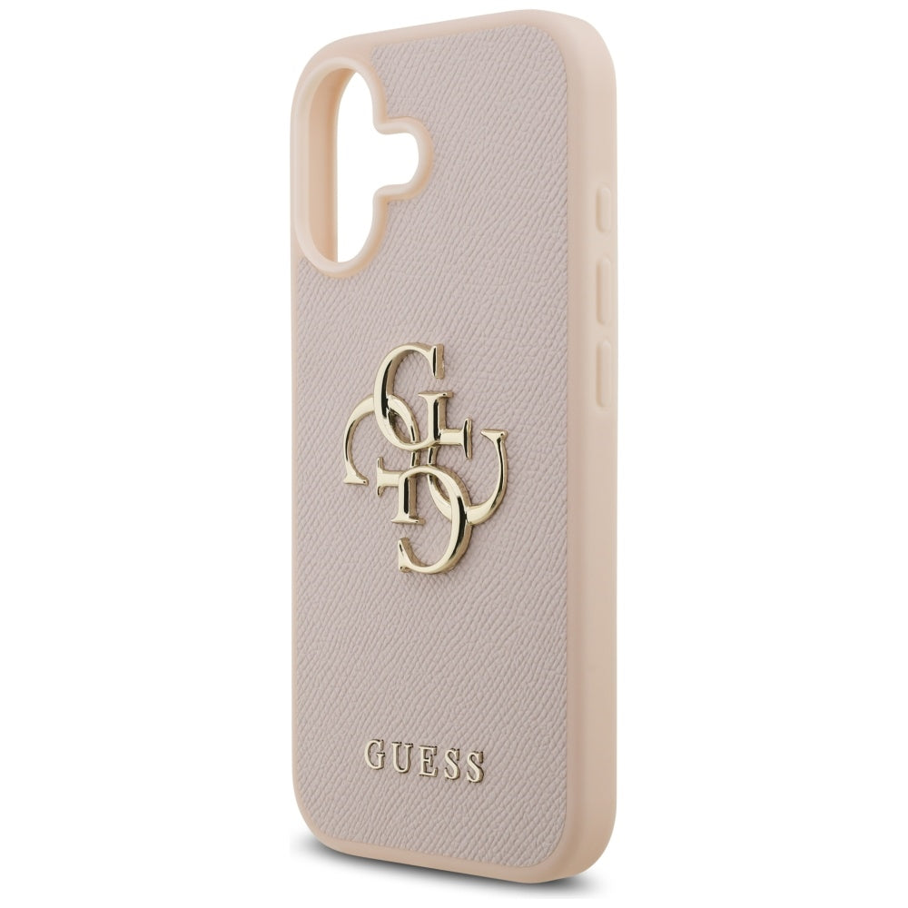 Husa de protectie Guess Hardcase 4G Grained Big and Classic Logo (GUHCP17SPGT4MBP) compatibil cu iPhone 17, Roz