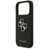 Husa de protectie Guess Hardcase 4G Grained Big and Classic Logo (GUHCP17LPGT4MBK) compatibil cu iPhone 17 Pro, Negru