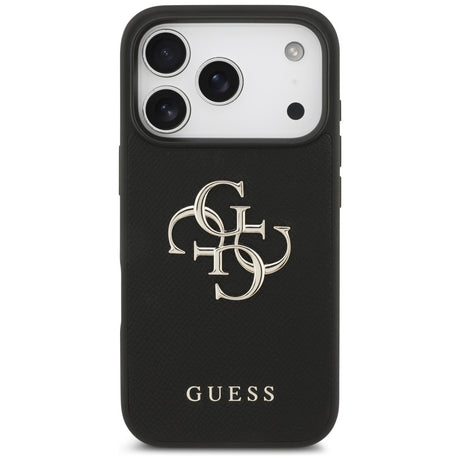 Husa de protectie Guess Hardcase 4G Grained Big and Classic Logo (GUHCP17LPGT4MBK) compatibil cu iPhone 17 Pro, Negru