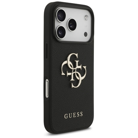 Husa de protectie Guess Hardcase 4G Grained Big and Classic Logo (GUHCP17LPGT4MBK) compatibil cu iPhone 17 Pro, Negru