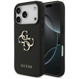 Husa de protectie Guess Hardcase 4G Grained Big and Classic Logo (GUHCP17LPGT4MBK) compatibil cu iPhone 17 Pro, Negru