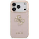 Husa de protectie Guess Hardcase 4G Grained Big and Classic Logo (GUHCP17LPGT4MBP) compatibil cu iPhone 17 Pro, Roz