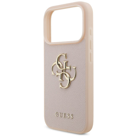 Husa de protectie Guess Hardcase 4G Grained Big and Classic Logo (GUHCP17LPGT4MBP) compatibil cu iPhone 17 Pro, Roz