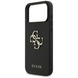 Husa de protectie Guess Hardcase 4G Grained Big and Classic Logo (GUHCP17XPGT4MBK) compatibil cu iPhone 17 Pro Max, Negru