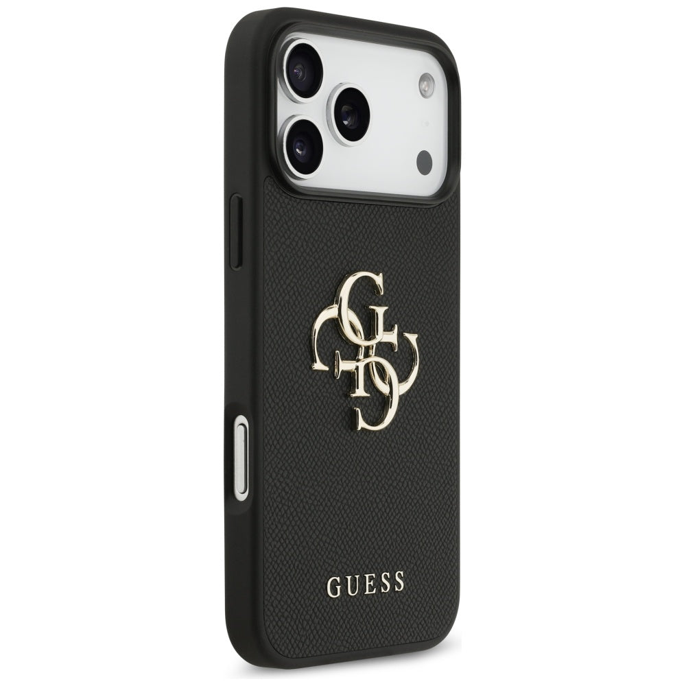 Husa de protectie Guess Hardcase 4G Grained Big and Classic Logo (GUHCP17XPGT4MBK) compatibil cu iPhone 17 Pro Max, Negru