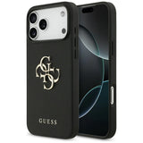 Husa de protectie Guess Hardcase 4G Grained Big and Classic Logo (GUHCP17XPGT4MBK) compatibil cu iPhone 17 Pro Max, Negru