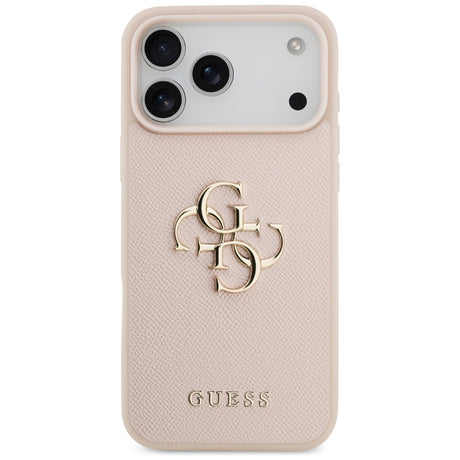 Husa de protectie Guess Hardcase 4G Grained Big and Classic Logo (GUHCP17XPGT4MBP) compatibil cu iPhone 17 Pro Max, Roz