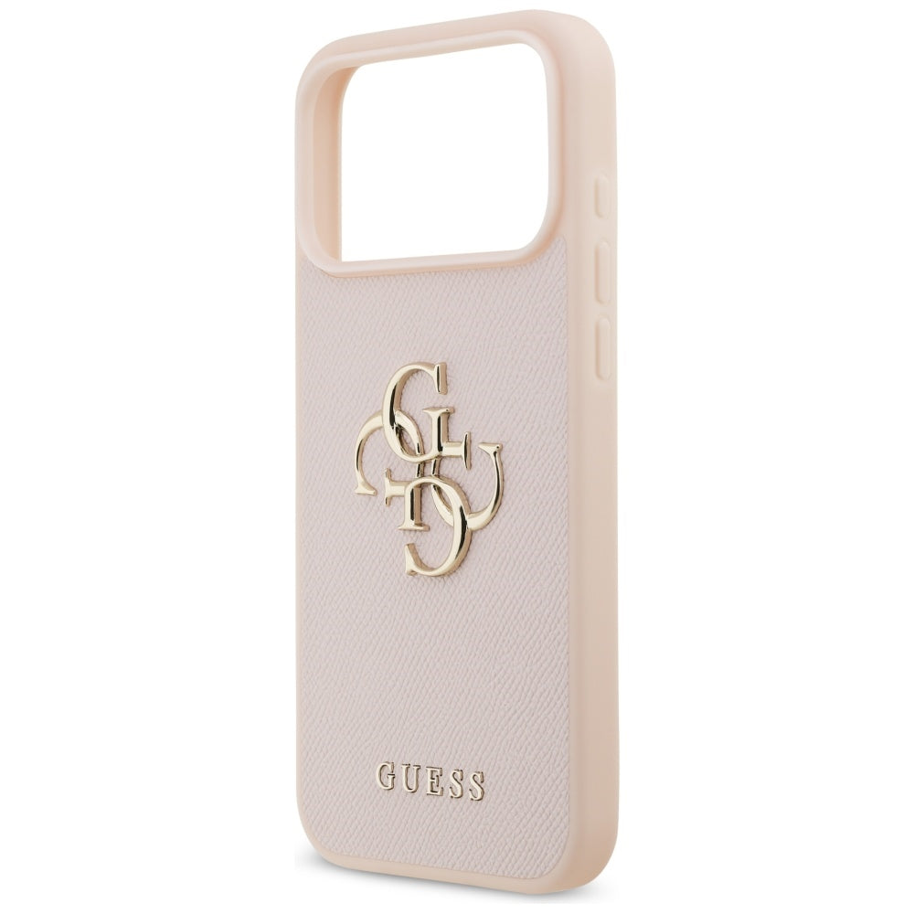 Husa de protectie Guess Hardcase 4G Grained Big and Classic Logo (GUHCP17XPGT4MBP) compatibil cu iPhone 17 Pro Max, Roz