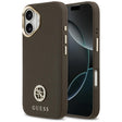 Husa de protectie Guess Grained Strass Logo MagSafe (GUHMP17SPGCRMDEW) compatibil cu iPhone 17, Maro