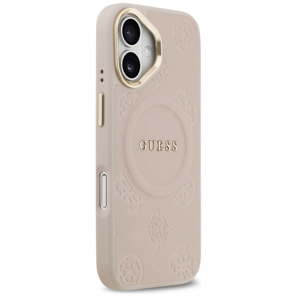 Guess Husa de protectie Guess Peony Hot Stamp MagSafe (GUHMP17SPSAMSECP) compatibil cu iPhone 17, Roz – imagine 3