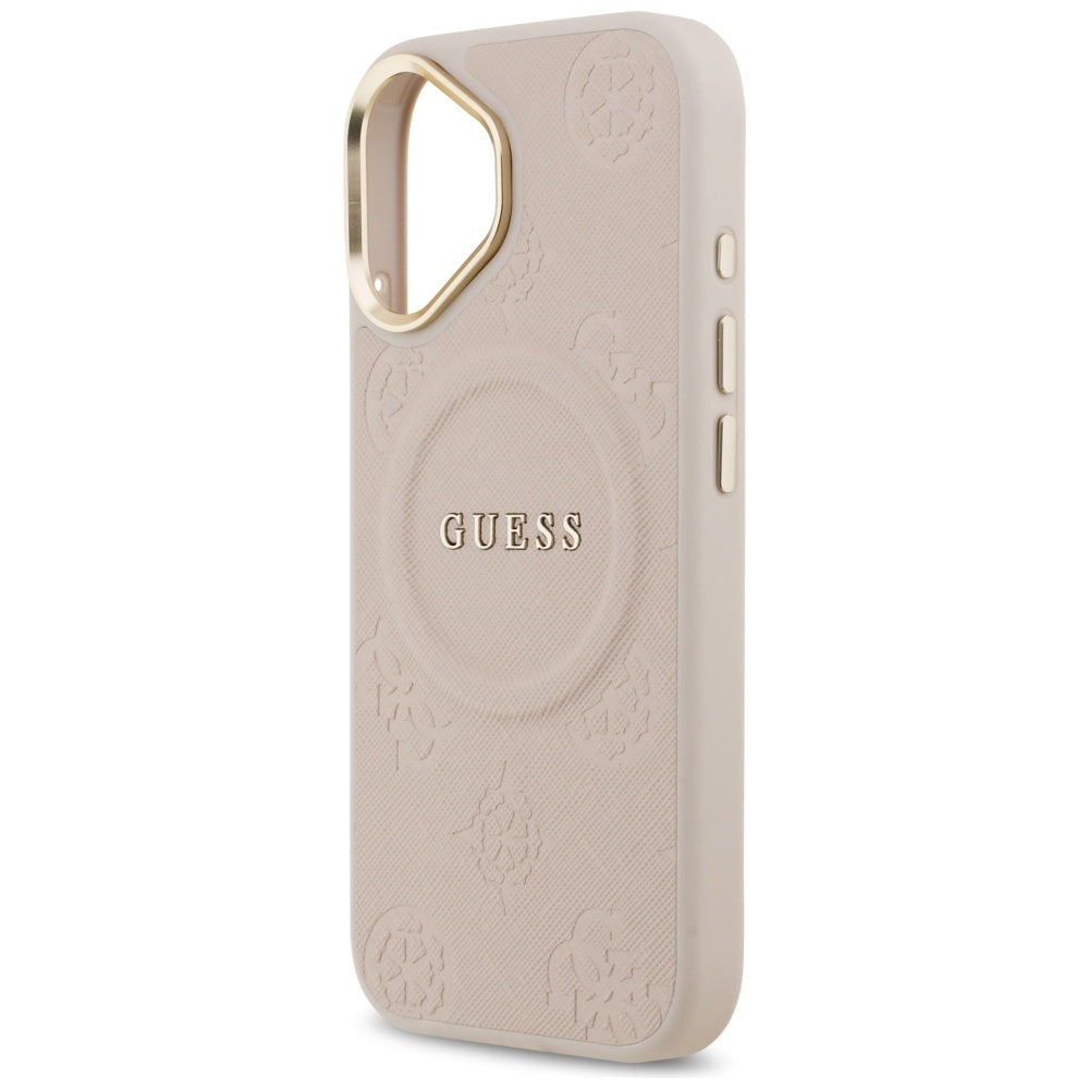 Guess Husa de protectie Guess Peony Hot Stamp MagSafe (GUHMP17SPSAMSECP) compatibil cu iPhone 17, Roz – imagine 5
