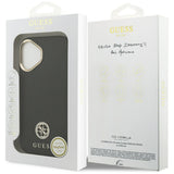Husa de protectie Guess Grained Strass Logo MagSafe (GUHMP17SPGCRMDEK) compatibil cu iPhone 17, Negru