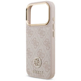 Husa de protectie Guess Hardcase 4G Strass Logo MagSafe (GUHMP17LP4GRMDEP) compatibil cu iPhone 17 Pro, Roz