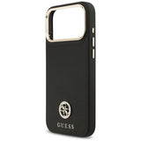 Husa de protectie Guess Grained Strass Logo MagSafe (GUHMP17XPGCRMDEK) compatibil cu iPhone 17 Pro Max, Negru