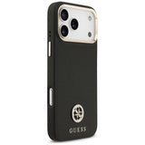 Husa de protectie Guess Grained Strass Logo MagSafe (GUHMP17XPGCRMDEK) compatibil cu iPhone 17 Pro Max, Negru