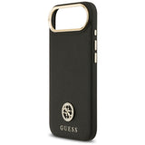 Husa de protectie Guess Grained Strass Logo MagSafe (GUHMP17MPGCRMDEK) compatibil cu iPhone 17 Air, Negru