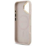 Husa de protectie Guess Grained Strass Logo MagSafe compatibil cu iPhone 17, Roz