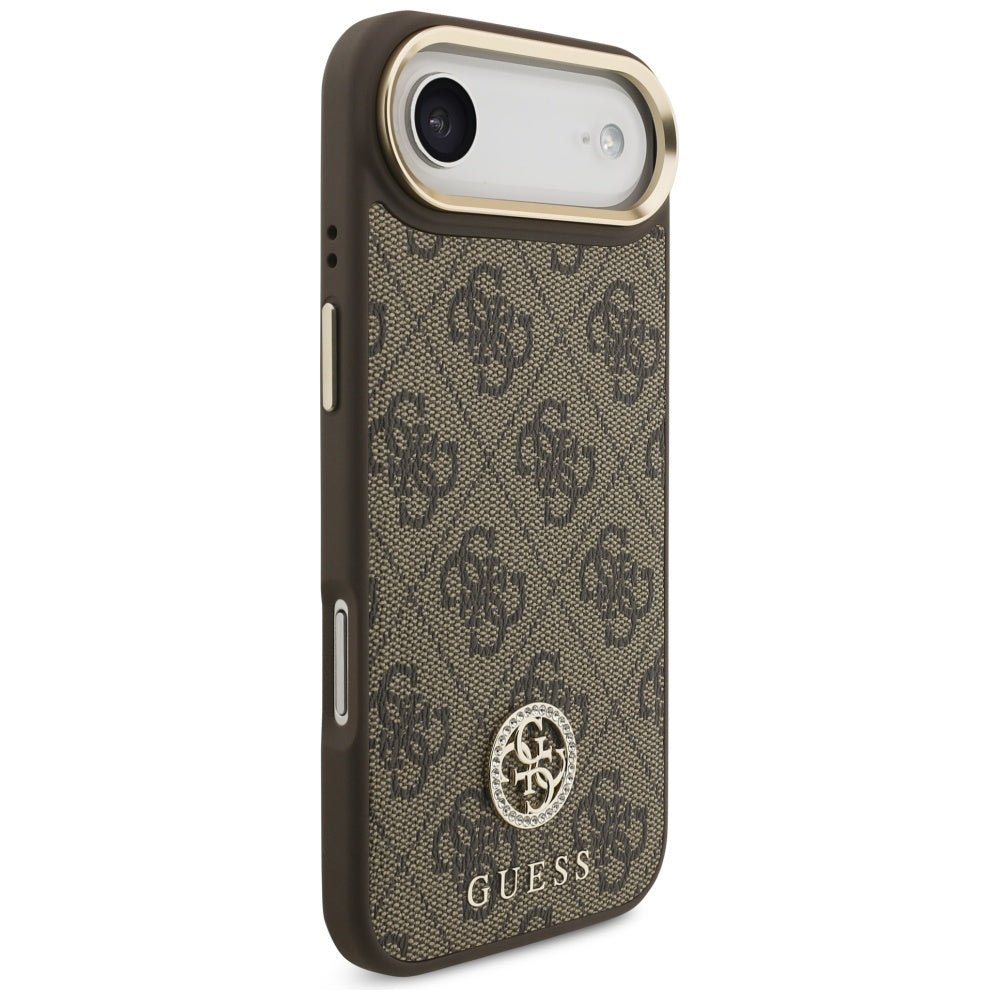 Husa de protectie Guess 4G Strass Logo MagSafe (GUHMP17MP4GRMDEW) compatibil cu iPhone 17 Air, Maro