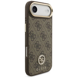Husa de protectie Guess 4G Strass Logo MagSafe (GUHMP17MP4GRMDEW) compatibil cu iPhone 17 Air, Maro