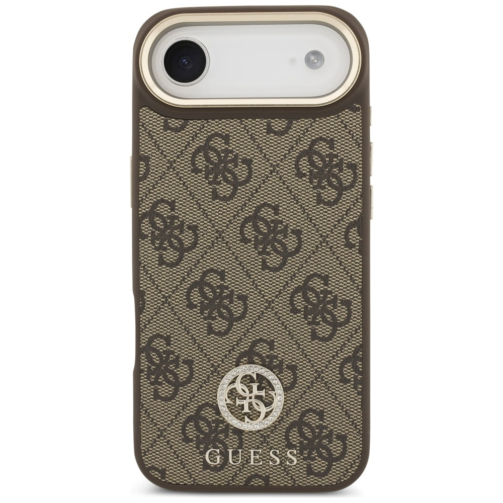 Husa de protectie Guess 4G Strass Logo MagSafe (GUHMP17MP4GRMDEW) compatibil cu iPhone 17 Air, Maro