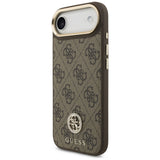 Husa de protectie Guess 4G Strass Logo MagSafe (GUHMP17MP4GRMDEW) compatibil cu iPhone 17 Air, Maro
